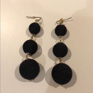 Club Monaco black drop bauble earrings